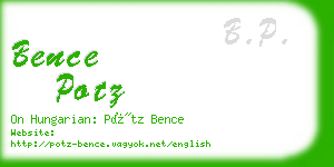 bence potz business card